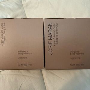 Josie Maran Argan Cake & Coffee Whipped Body Polish - Unscented & Mocha Whip